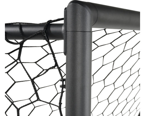Detailansicht eines Fußballtors mit Netz