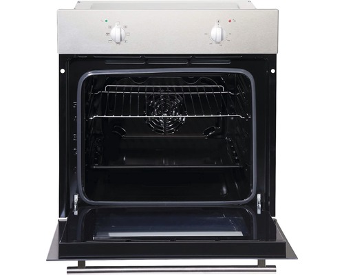 Offener Einbaubackofen mit Grillrost