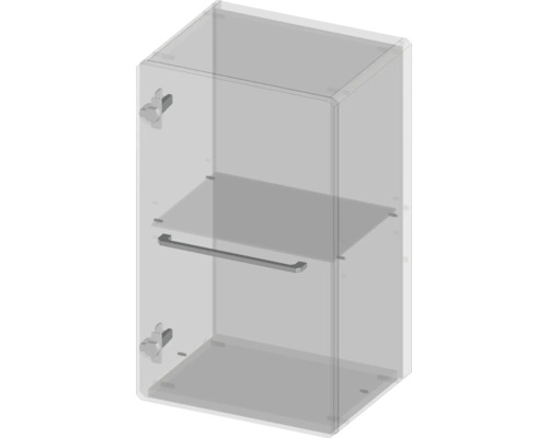 Duschkabine mit Regalboden und Griff