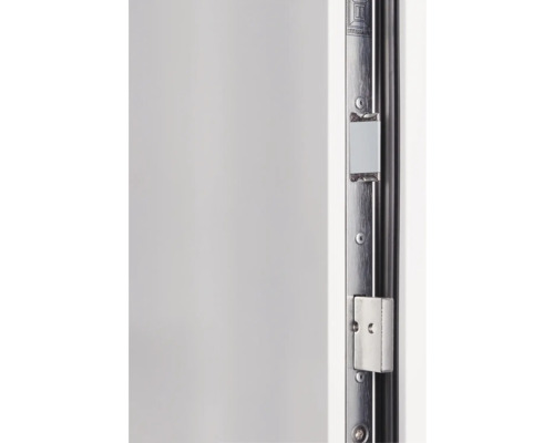 Detailansicht eines Türschlosses mit Beschlägen