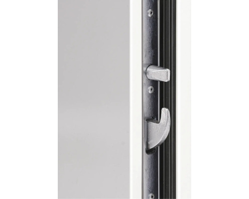 Detailansicht eines Türschlosses mit Schließzunge und Riegel