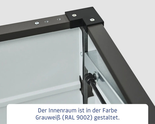 Detailansicht eines Metallrahmens mit Eckverbindung