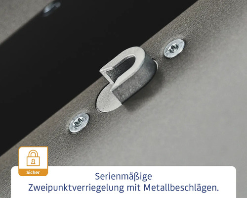 Standardmäßige Zweipunktverriegelung mit Metallbeschlägen