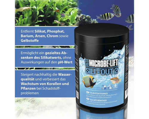 Microbe Lift Sili-Out 2 Silikatentferner für Süß- und Meerwasseraquarien