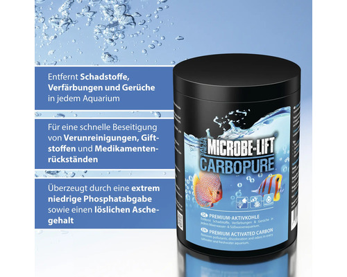 Microbe Lift Carbopure Premium Aktivkohle zur Entfernung von Schadstoffen im Aquarium
