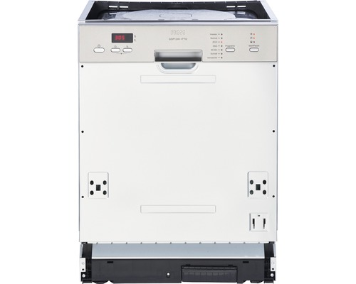 Freistehender Geschirrspüler mit Bedienfeld und digitaler Anzeige.