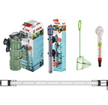 Aquarium Set EHEIM aquaproLED 126 mit LED-Beleuchtung, Filter, Heizer, Thermometer, Fangnetz ohne Unterschrank schwarz ca. 126 L 80 x 45 x 35 cm