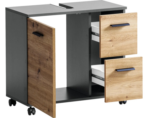 Waschtischunterschrank mit Schubladen und Tür für das Badezimmer