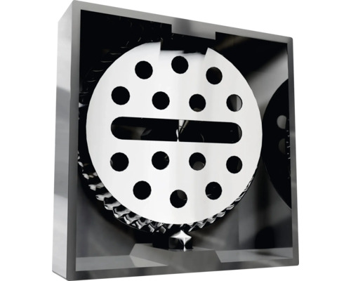 Badezimmeraccessoire mit runder, gelochter Blende