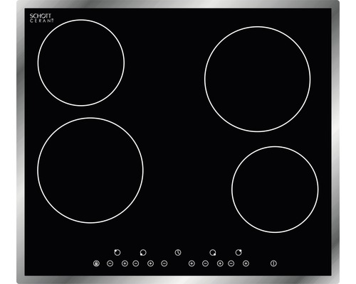 Glaskeramikkochfeld mit vier Kochzonen