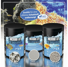 Drei Behälter Microbe-Lift Zeolith zur Schadstoffentfernung in Aquarien