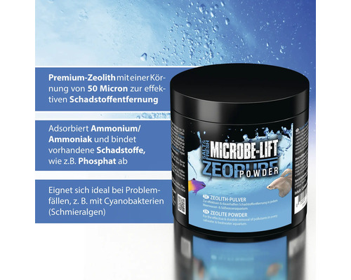 Microbe Lift Zeolith Powder zur Schadstoffentfernung in Aquarien
