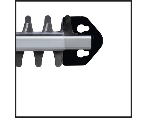 Detailaufnahme der Klinge einer Heckenschere.