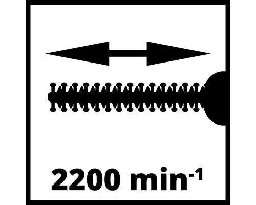 Oszillierende Bewegung 2200 Umdrehungen pro Minute Symbol