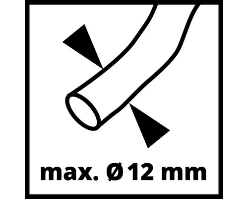 Symbol: Maximaler Schlauchdurchmesser 12 mm