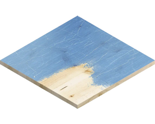 Holzbrett, teilweise mit Farbe bemalt