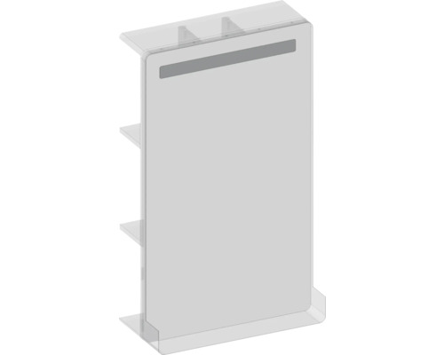 Klarer Acrylprospektständer mit drei Regalen für Kataloge oder Broschüren