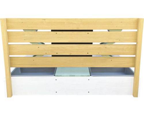 Hochbeet aus Holz mit Pflanzkästen