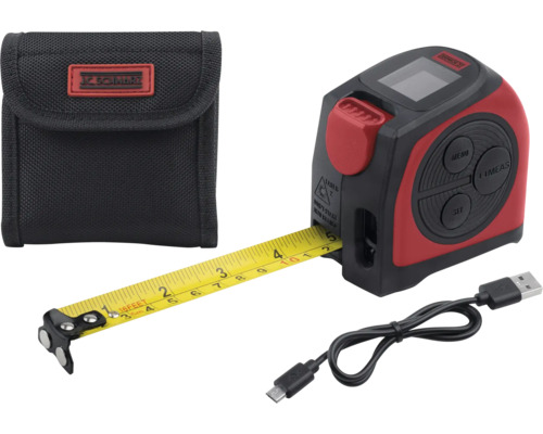 Digitales Laser-Entfernungsmessgerät mit USB-Kabel und Tasche