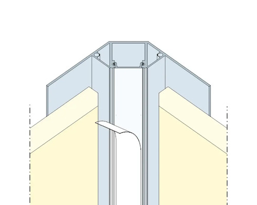 Eckprofil zur Wandmontage