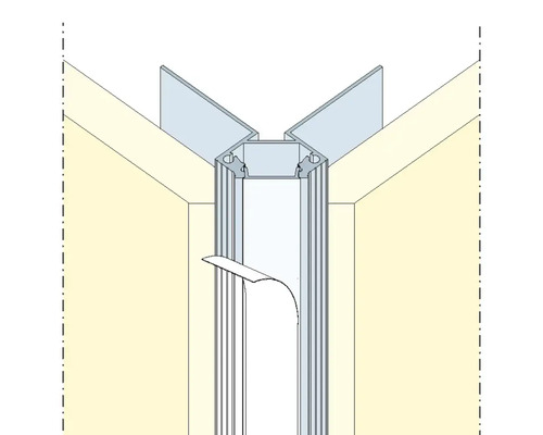Aluminiumprofil zur Wandmontage
