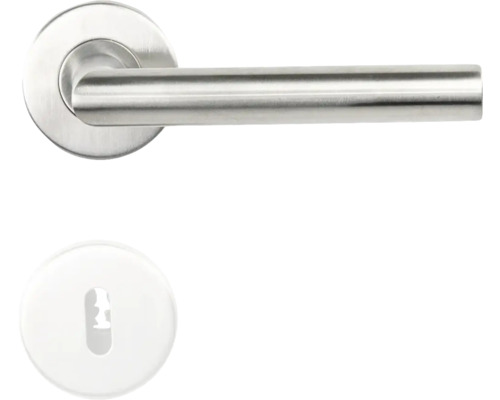 Edelstahl Türdrückergarnitur mit Rosetten