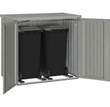 Mülltonnenbox mit zwei Mülltonnen