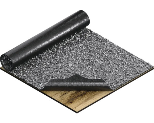 Dachpappe mit Rollen, Schindeln und Holzbrett