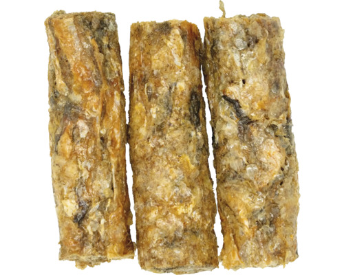 Drei Stücke Fischhaut-Hundekauartikel