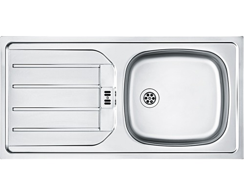 Edelstahlspüle mit Abtropffläche