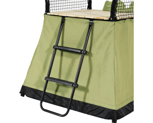 Spielturm mit Leiter und Plane