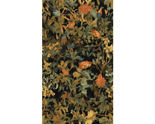 Fototapete Vlies 39707-1 Jade 2 Blätterranke 3-tlg. 159 x 280 cm Tapete mit Vogel und Pflanzenmuster