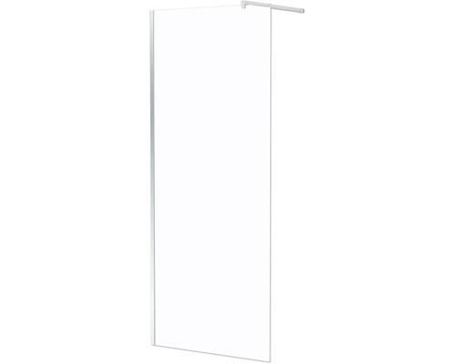 Duschwand aus Glas mit Haltestange