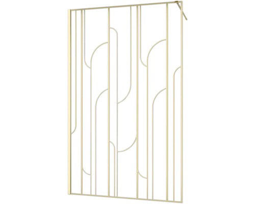 Duschwand mit gerundeten Elementen