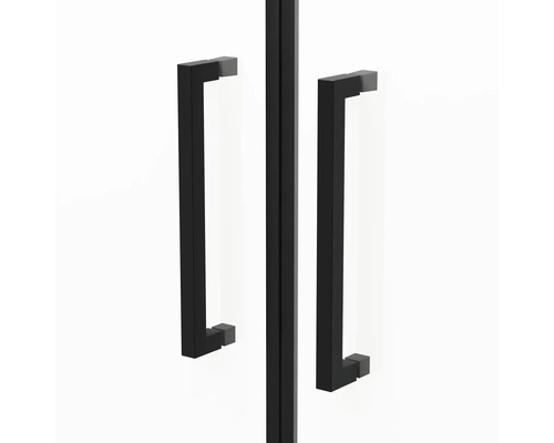 Detailaufnahme von Duschkabinentürgriffen