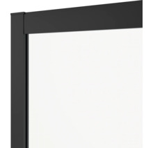 Eckeinstieg mit Gleittür/Schiebetür Aurlane Factory Black Eclipse 90 x 90 x 200 cm Profil schwarz Klarglas Reversibel