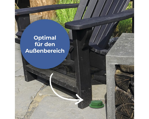 Gleitschutz für Gartenmöbel unter einem Gartenstuhl