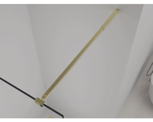 Goldfarbene Duschstange an der Decke montiert