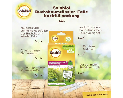 Solabiol Buchsbaumzünsler-Falle Nachfüllpackung für die Buchsbaumzünslerfalle