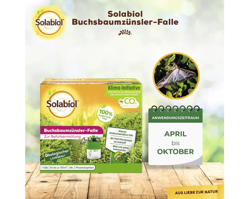 Solabiol Buchsbaumzünslerfalle zur Befallsermittlung, geeignet für bis zu 180 Quadratmeter inklusive Pheromonspritzen