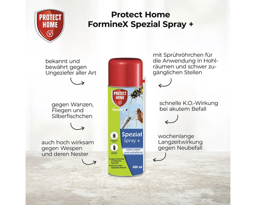 Protect Home Forminex Spezial Spray zur Schädlingsbekämpfung in schwer zugänglichen Bereichen