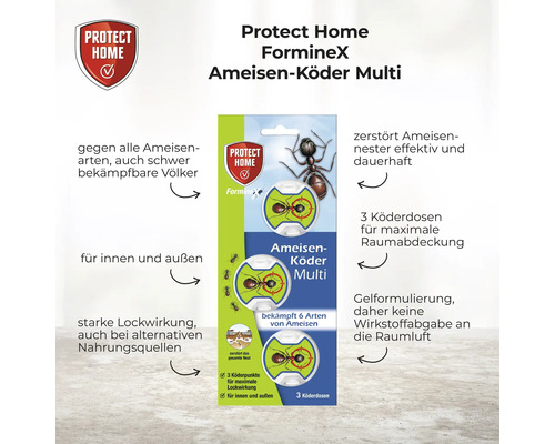 Protect Home Forminex Ameisenköder Multi zur Bekämpfung von Ameisen im Innen- und Außenbereich