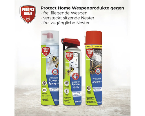 Drei Protect Home Wespenvernichtungsmittel zur Bekämpfung von Wespen und Wespennestern