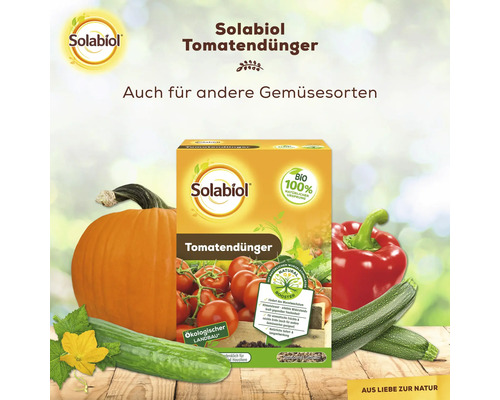 Solabiol Tomatendünger Packung mit Kürbis, Gurke, Paprika und Zucchini