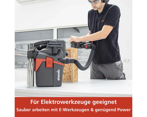Starmix Staubsauger mit Werkzeuganschluss im Einsatz
