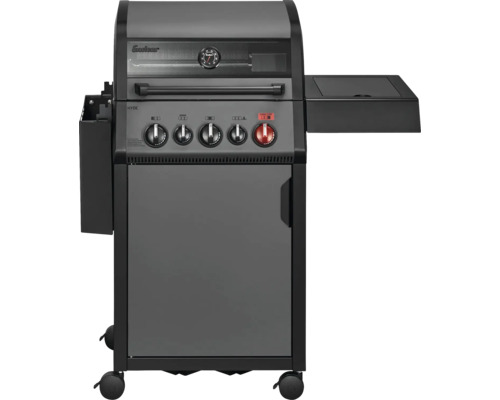 Gasgrill mit vier Brennern, Seitenbrenner und Rollen