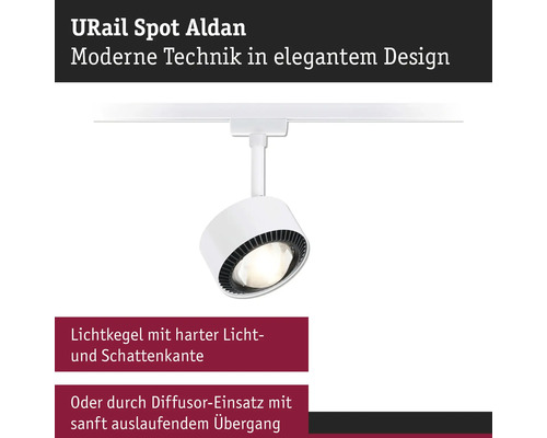 URail Spot Aldan an Schienensystem für Innenbeleuchtung