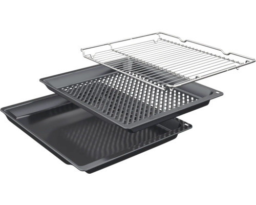 Backblechset mit Grillrost und Fettauffangschale
