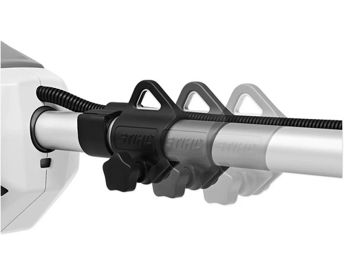 Stihl Logo am Tragegriff einer Motorsense