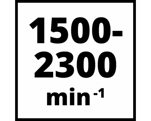 1500 bis 2300 Umdrehungen pro Minute